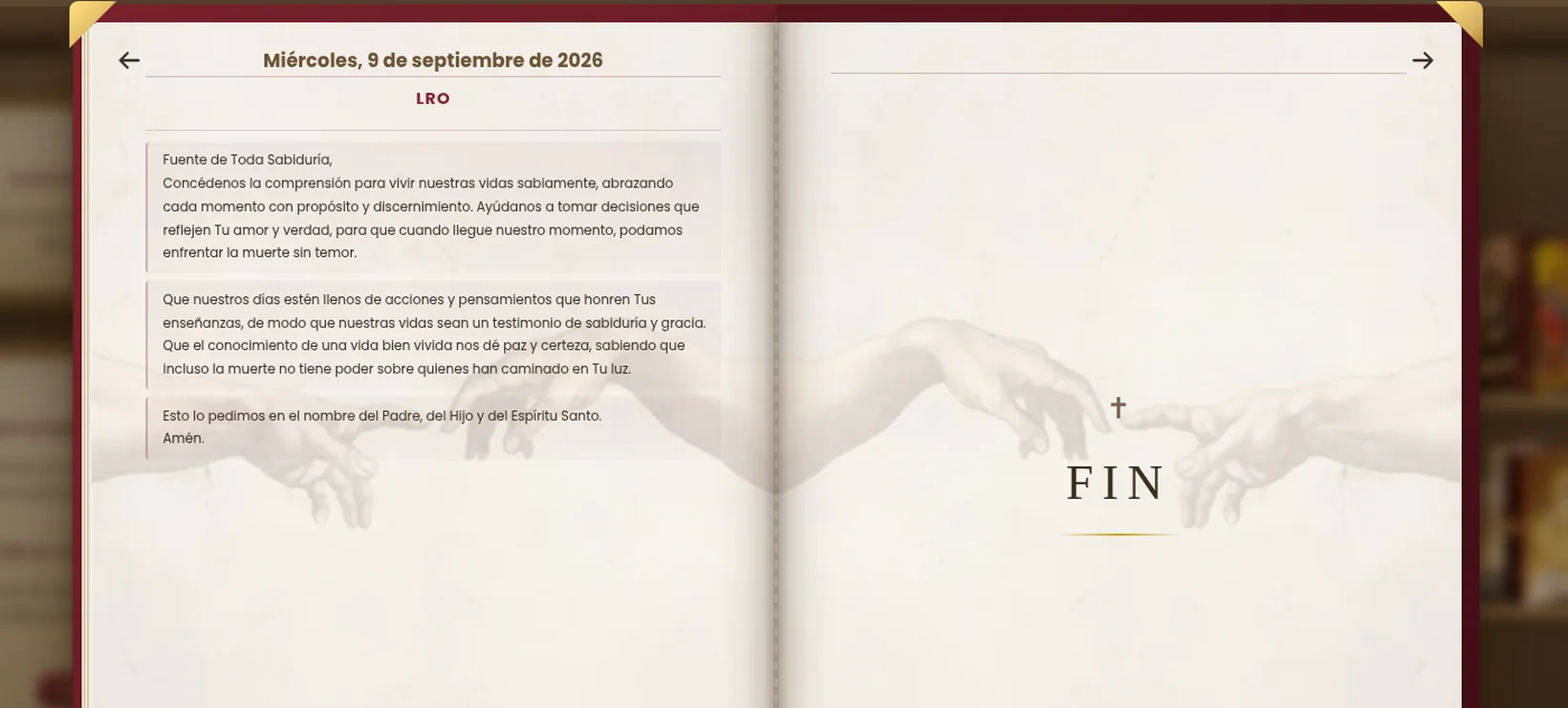 El libro Oración del Día